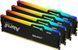 Память 32Gb x 4 (128Gb Kit) DDR5, 5600 MHz, Kingston Fury Beast RGB (XMP), Black (KF556C40BBAK4-128) 287443 фото 1