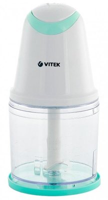 Подрібнювач Vitek VT-1639, White, 400W, ємність 0.5л, 2 швидкості, 2 леза, пластикова не ковзка чаша 281087 фото