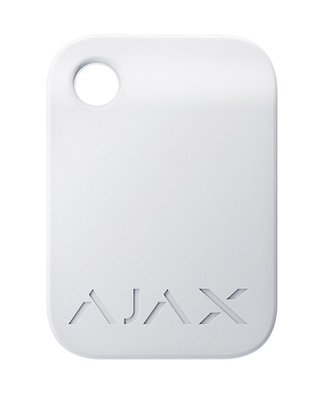 Захищений безконтактний брелок для клавіатури Ajax Tag, White, 10 шт, для пристроїв KeyPad Plus, 45x32x6 мм, 7 г (000022794) 226332 фото