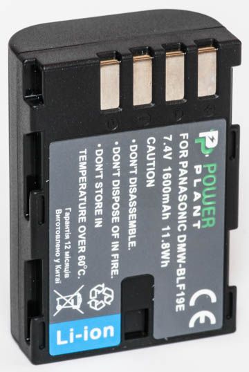Акумулятор Panasonic DMW-BLF19, PowerPlant, 1600 mAh / 7.2 V, Li-Ion (DV00DV1355) 244724 фото