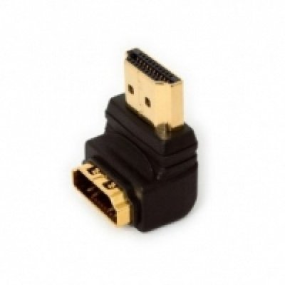 Адаптер HDMI (M) - HDMI (F), Atcom, Black, кутовий роз'єм 90 градусів (3804) 60228 фото