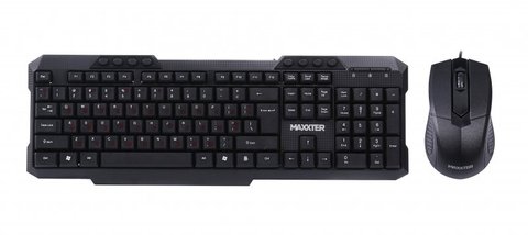 Комплект Maxxter KMS-CM-02-UA (клавіатура+миша) Black, USB 225787 фото