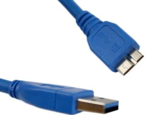 Кабель USB 3.0 AM - microUSB (5P), 0.8 м, Blue, Atcom (12825) 70483 фото