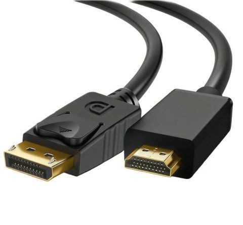 Кабель DisplayPort (M) - HDMI (M), 5 м, Black, Atcom, 4K / 60 Гц (50100) 327487 фото