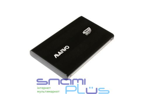 Кишеня зовнішня 2.5' Maiwo K2501A, Black, USB 3.0, 1xSATA HDD/SSD, живлення по USB, алюмінієвий корпус (K2501A-U3S) 126650 фото