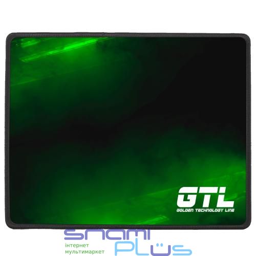 Килимок GTL Gaming S, Black-Green 250x210х2 мм, антиковзна основа, захист від вологи 264563 фото