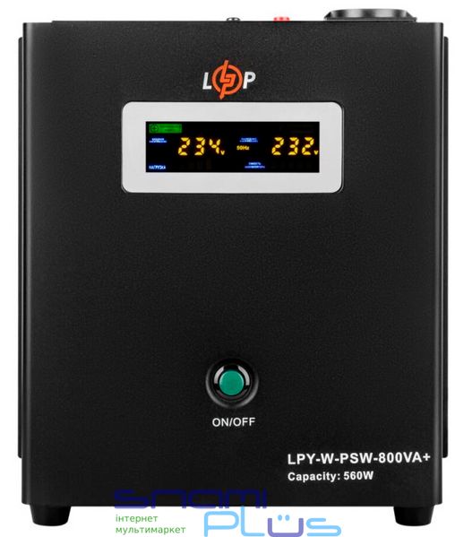 Источник бесперебойного питания LogicPower LPY-W-PSW-800VA+ (560Вт) 5A/15A с правильной синусоидой 12В (4143) 222216 фото