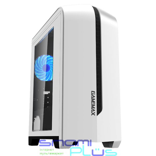 Корпус GameMax Centauri White Black, без БП, Midi Tower, Micro ATX / Mini ITX, USB 3.0, USB 2.0, 1x120 мм LED, 410x185x455 мм (H601-WB) 209072 фото