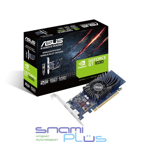 Видеокарта GeForce GT1030, Asus, 2Gb GDDR5, 64-bit, HDMI/DP, 1506/6008 MHz, Low Profile (GT1030-2G-BRK) 156821 фото