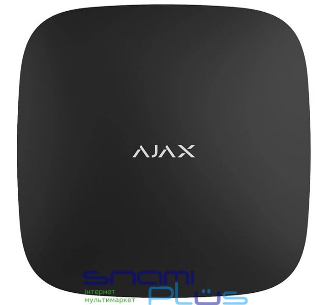Централь Ajax Hub 2, Black, 4G (8EU/ECG), з підтримкою датчиків з фотофіксацією, до 100 пристроїв, до 50 користувачів, віддалене налаштування, 163х163х36 мм, 362 г 258408 фото
