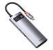 Хаб USB Baseus Metal Gleam, Grey (CAHUB-CX0G) 254415 фото 3
