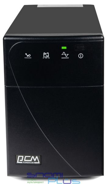 Джерело безперебійного живлення PowerCom BNT-3000AP Black, 3000 ВА, 1800 Вт, лінійно-інтерактивний, AVR, 6 розеток (IEC), батарея 12В/7Ач x 3 шт, захист RJ45 137355 фото