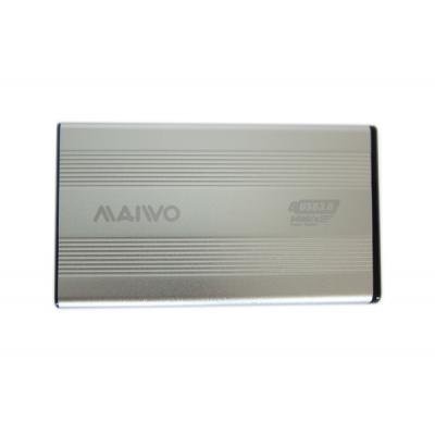 Кишеня зовнішня 2.5' Maiwo K2501A, Silver, USB 3.0, 1xSATA HDD/SSD, живлення по USB, алюмінієвий корпус (K2501A-U3S) 120245 фото