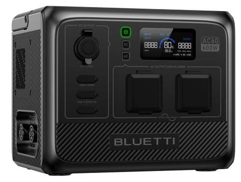 Зарядная станция BLUETTI PowerOak AC60, Black, 600 Вт / 403 Вт/ч, чистая синусоида, 1xType-C (100 Вт), 2xUSB (5В, 3А), 2 x беспроводная зарядная панель, 2 x розетки переменного тока 230V, батарея LiFePO4 289518 фото