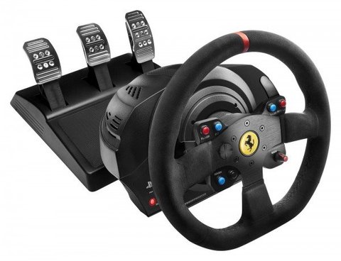 Кермо ігрове Thrustmaster T300 Ferrari Integral RW Alcantara Edition, Black, вібрація, для PC/PS3/PS4, 6 кнопок, 3 педалі (4160652) 187066 фото