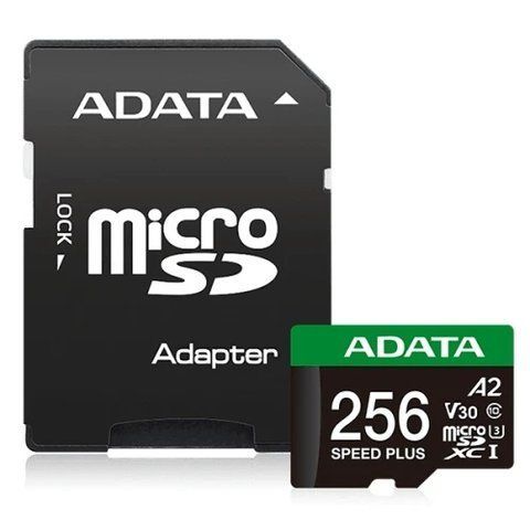 Карта пам'яті microSDXC, 256Gb, ADATA SPEED PLUS, SD адаптер (UD256GUI3V30A2SP-RA1) 330127 фото
