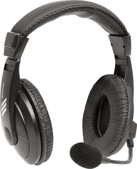Навушники Defender Gryphon 750, Black, 2x3.5-мм, мікрофон, регулятор гучності на кабелі, 105 дБ, 32 Ом, 2 м (63750) 132317 фото