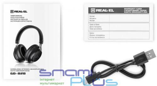 Навушники REAL-EL GD-828 Black 269500 фото