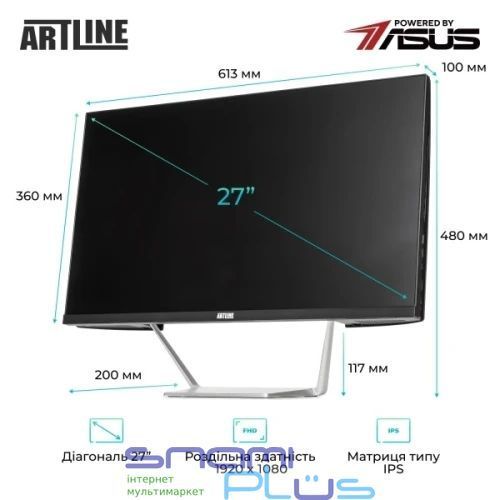 Моноблок Artline Business M74, Black/Silver, 27" FHD, R5 5500GT, 32Gb, 480Gb SSD, V7, DOS (M74v26) 327950 фото