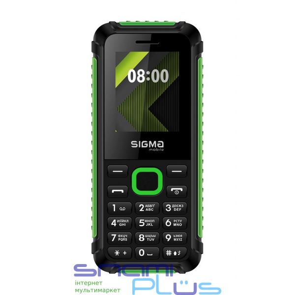 Мобільний телефон Sigma mobile X-style 18 Track, Black/Green, 2 Mini-SIM, дисплей 1.77' кольоровий (128x160), моноблок, підтримка microSD (max 32GB), FM, 1000 mAh 194006 фото