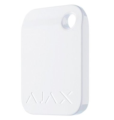 Захищений безконтактний брелок для клавіатури Ajax Tag, White, 100 шт (000022793) 274855 фото