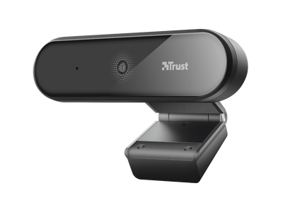 Веб-камера Trust Tyro, Black, 1920x1080/30 fps, USB, вбудований мікрофон, автофокус, автоматичний баланс білого, універсальне кріплення + тринога, 1.5 м (23637) 209337 фото