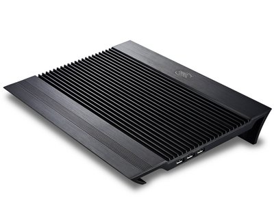 Підставка для ноутбука до 17' DeepCool N8, Black, 2x14 см вентилятори (25.1 dB, 1000 rpm), алюмінієва панель, 4xUSB Hub, 380x278x55 мм, 1244 г (DP-N24N-N8BK) 117156 фото