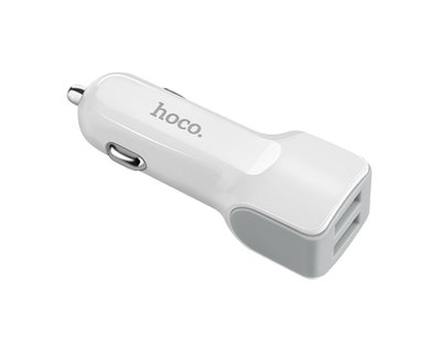 Автомобільний зарядний пристрій HOCO Z23 'Grand Style', White, 2xUSB (2.4A), кабель USB - Lightning 168560 фото