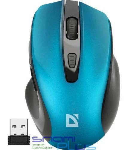 Мышь беспроводная Defender Prime MB-053, Turquoise (52054) 288629 фото