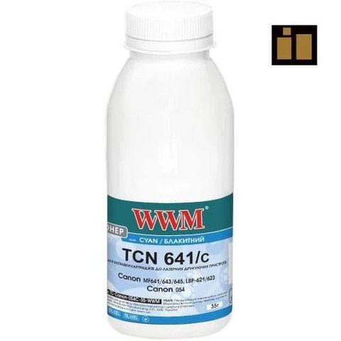 Тонер + чип Canon MF641/643/645, LBP621/623, Cyan, 35 г / 1200 копий, WWM (TC-Canon-054C-35-WWM) 249103 фото