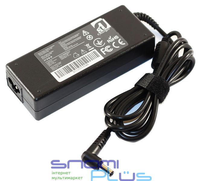 Блок питания для ноутбуков 1stCharger Fujitsu 90W (20V/4.5A) 5.5x2.5 силовий кабель Retail BOX (AC1STFU90WA) 220484 фото