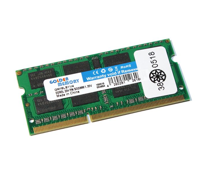 Пам'ять SO-DIMM, DDR3, 4Gb, 1600 MHz, Golden Memory, 1.35V (GM16LS11/4) 160056 фото