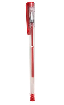 Ручка гелева 0.5 мм, H-Tone, червона, 40 од (JJ20201-red) 247154 фото