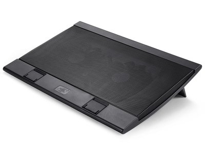 Підставка для ноутбука до 17' DeepCool Wind Pal FS, Black, 2x14 см вентилятори (21.5/26.5 dB, 700/1200 rpm), алюмінієва сітка, 2xUSB Hub, 382х262х24 мм, 793 г 117163 фото