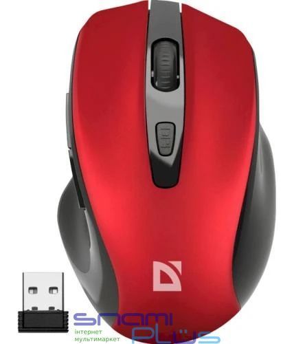 Мышь беспроводная Defender Prime MB-053, Red (52052) 288630 фото