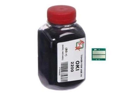 Тонер + чіп OKI B2200/2400, 80 г, AHK (1400559) 105753 фото