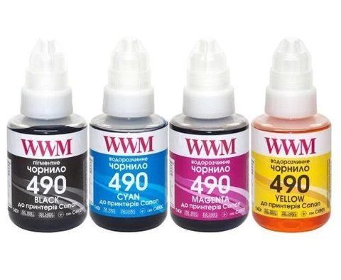 Комплект чорнил WWM Canon G1400/G2400/G3400, 4x140 мл (C490SET4) 250254 фото