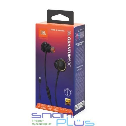 Навушники JBL Quantum 50С, Black (JBLQTUM50CBLK) 302954 фото