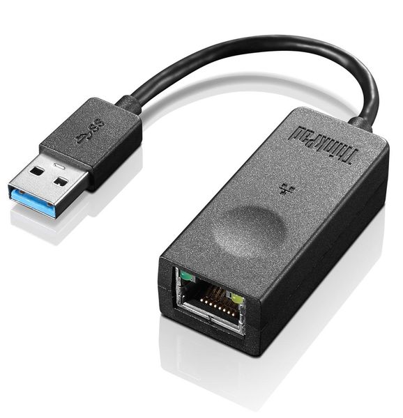 Мережевий адаптер USB 3.0 - Ethernet, Lenovo, Black, 1000 Мбит/с, 18 см (4X90S91830) 255141 фото