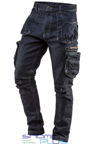 Штани робочі Neo Tools Denim, Dark Blue, розмір XS/46, бавовна / еластан (81-229-XS) 214388 фото