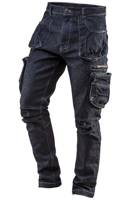 Брюки рабочие Neo Tools Denim, Dark Blue, размер XS/46, хлопок / эластан (81-229-XS) 214388 фото