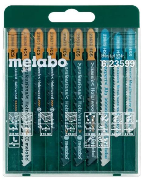 Набір пилок для лобзика Metabo, 10 шт (623599000) 268954 фото