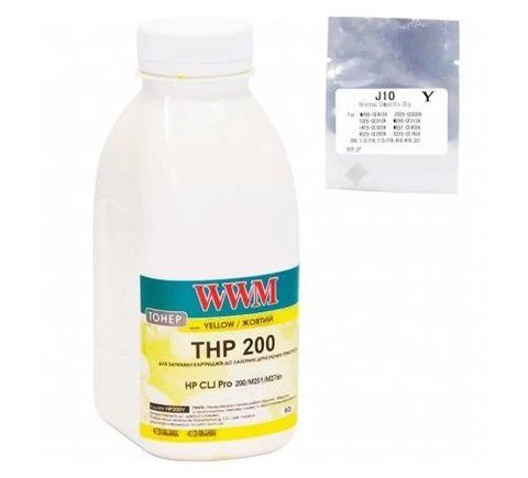 Тонер + чип HP CLJ Pro 200, M251/M276n, Yellow, 60 г, WWM (TC200Y) 156598 фото