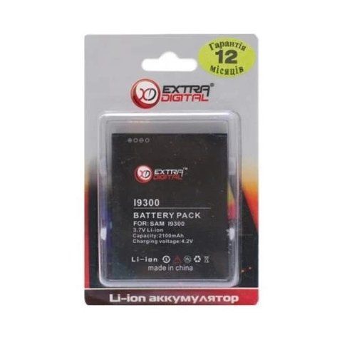 Акумулятор Samsung i9300 (Galaxy S3), Extradigital, 2100 mAh (BMS6313) 112449 фото