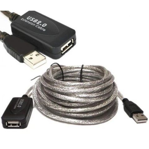 Кабель USB 2.0 AM - USB AF, 10 м, Grey, CHiNa, активний (B00207) 322691 фото