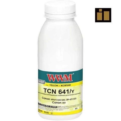 Тонер + чип Canon MF641/643/645, LBP621/623, Yellow, 35 г / 1200 копий, WWM (TC-Canon-054Y-35-WWM) 249105 фото