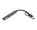 Хаб USB Maxxter HU3C-4P1CN-01, Grey 301967 фото 2