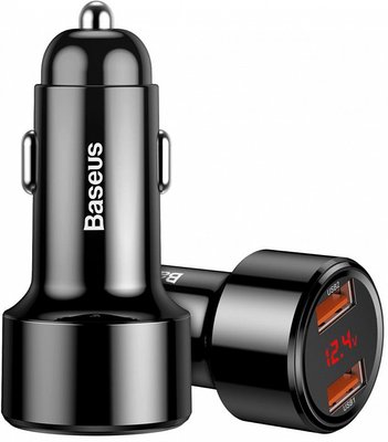 Автомобільний зарядний пристрій Baseus Magic Series, Black, 2xUSB, 6A, 45 Вт (CCMLC20A-01) 186760 фото