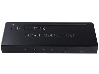 Спліттер HDMI 1x4, версия 1.4, 4K, 3D, 2160Р, PowerPlant (CA911509) 244786 фото