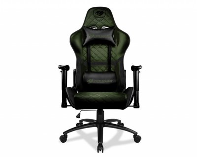 Ігрове крісло Cougar Armor One X дышащая экокожа, стальной каркас, зеленый+ черный 176637 фото